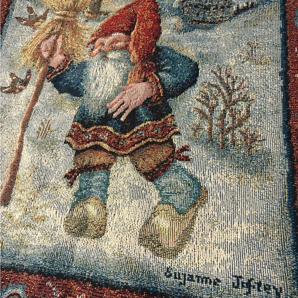 Festive Tapestry with elf godful